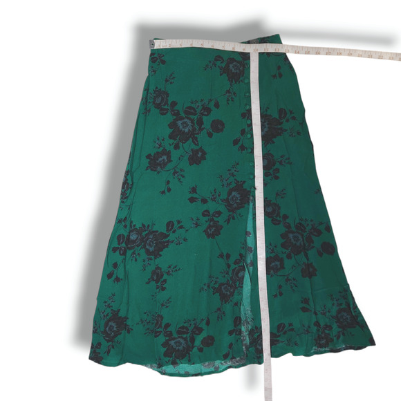 NWT Band of the Free Etta Floral Midi Skirt XS 2 Emerald Green Boho Romantic - Picture 9 of 10